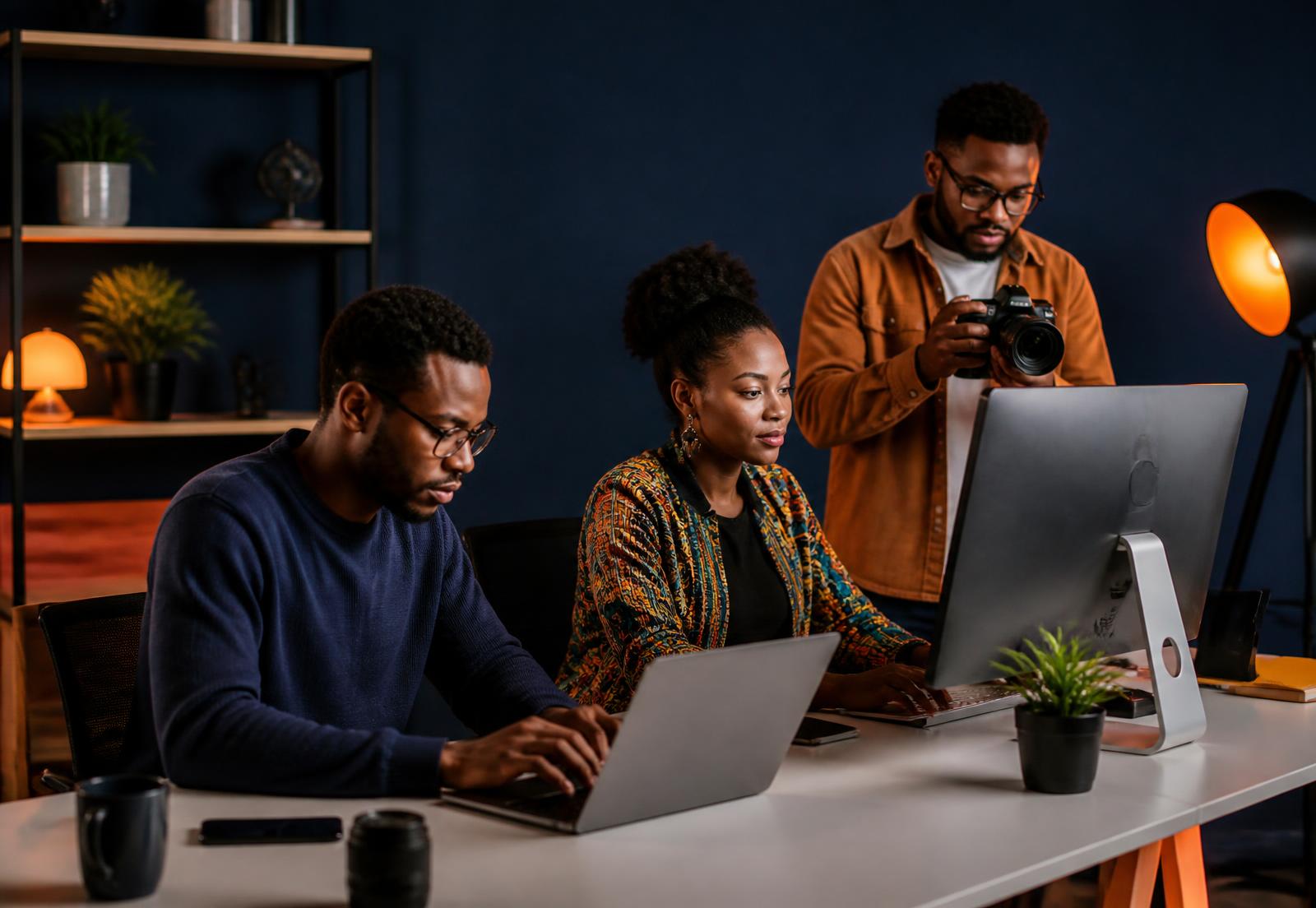 L'équipe de Neil Tech Agency au travail : développement, design et audiovisuel